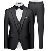 MAGE MALE Men's 3 Pieces Suit Elegant Solid One Button Slim Fit Single Breasted Party Blazer Vest Pants Set