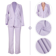HuiSiFang Womens Fall Fashion 2 Piece Blazer Sets Open Front Blazers and Slim Fit Pants Suits Set