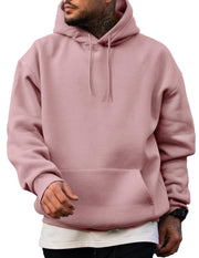 JMIERR Mens Casual Cotton Hooded Collar Drawstring Hoodies Pullover Sweatshirts Casual Long Sleeve Shirts