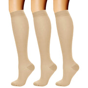 CHARMKING Compression Socks for Women & Men Circulation (3 Pairs) 15-20 mmHg is Best Support for Athletic Running Cycling