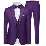 MAGE MALE Men's 3 Pieces Suit Elegant Solid One Button Slim Fit Single Breasted Party Blazer Vest Pants Set
