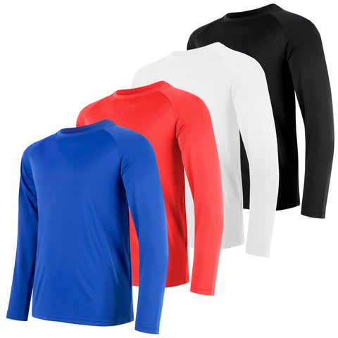 Long Sleeve Shirts for Men Quick Dry Moisture Wicking Sun Protection Workout Mens Long Sleeve Tee Shirts