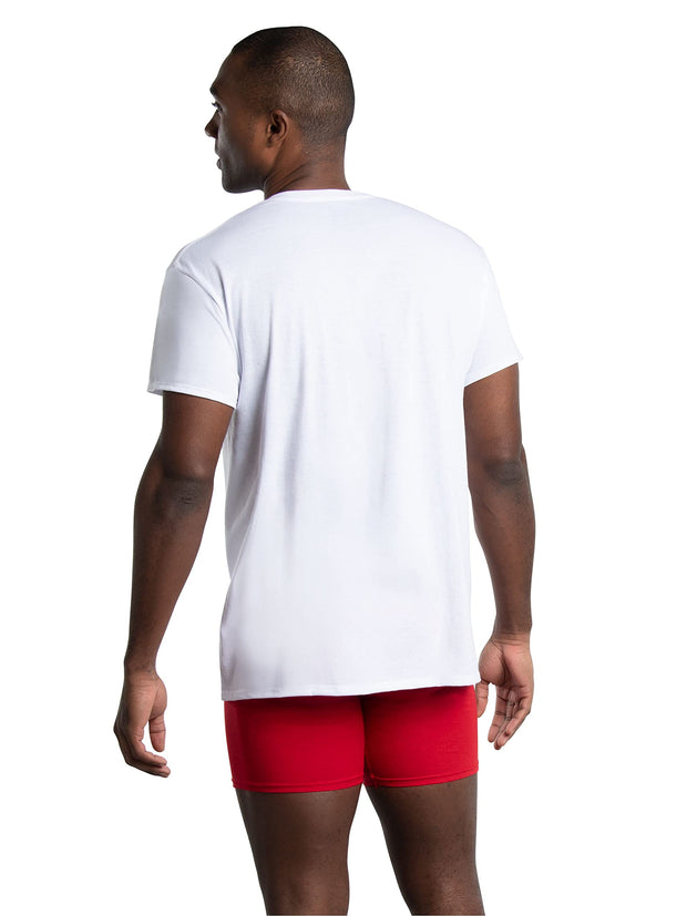 Fruit of the Loom Men's Undershirts, Moisture Wicking & Tag Free, Short Sleeve Crew T-Shirts