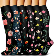 6 Pack Copper Compression Socks for Women and Men Circulation-Best Support for Medical, Running,Nursing,Athletic