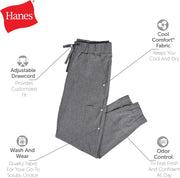 Hanes Women's Scrubs Cargo Joggers, Healthcare Scrub Joggers for Women, Moisture Wicking