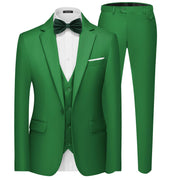 MAGE MALE Men's 3 Pieces Suit Elegant Solid One Button Slim Fit Single Breasted Party Blazer Vest Pants Set