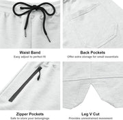 PIDOGYM Men's 5" Gym Workout Shorts,Fitted Jogging Short Pants for Bodybuilding Running Training with Zipper Pockets
