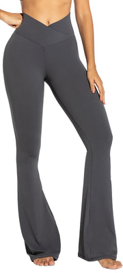 Sunzel Flare Leggings, Crossover Yoga Pants with Tummy Control, High-Waisted and Wide Leg
