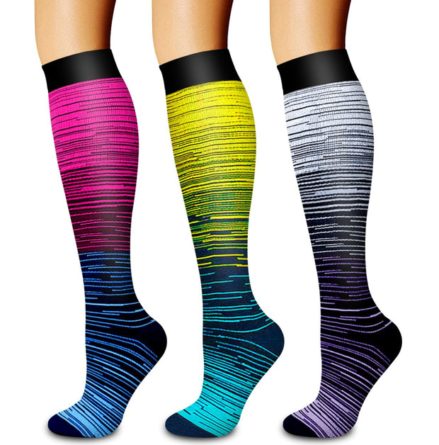 Laite Hebe 3 Pack Medical Compression Sock-Compression Sock for Women and Men-Best for Running,Nursing,Sports