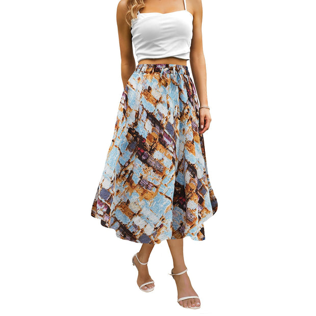 Maxi Skirts for Women with Pockets Long Midi Length Casual Skirt for Beach Party Holiday
