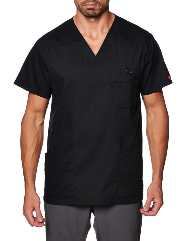 Dickies EDS Signature Scrubs for Men, Multi-Pocket V-Neck Scrub Top in Soft Brushed Poplin 81906