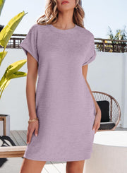 EVALESS Womens Summer Dresses Fashion 2025 Short Sleeve Spring Mini Dress Casual Beach Vacation Clothes Dresses