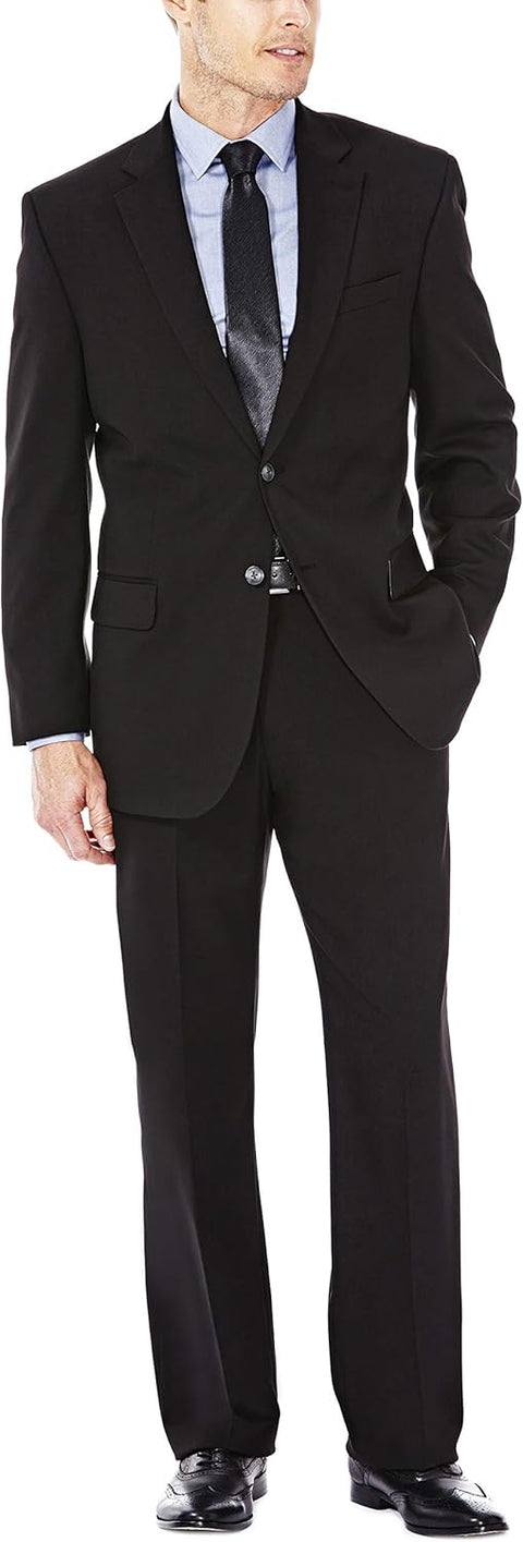 Haggar Men's JMH Premium Stretch Classic Fit Solid Color Suit Separates - Pants and Jackets