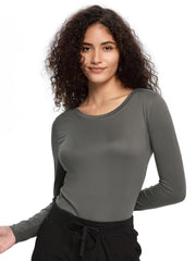 COZYFIT Underscrub Long Sleeve Women - Crew Neck Scrubs Undershirts for Nurse with Soft Fabric