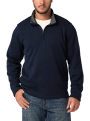 Wrangler Authentics Men's Long Sleeve Fleece Quarter-Zip Sweater