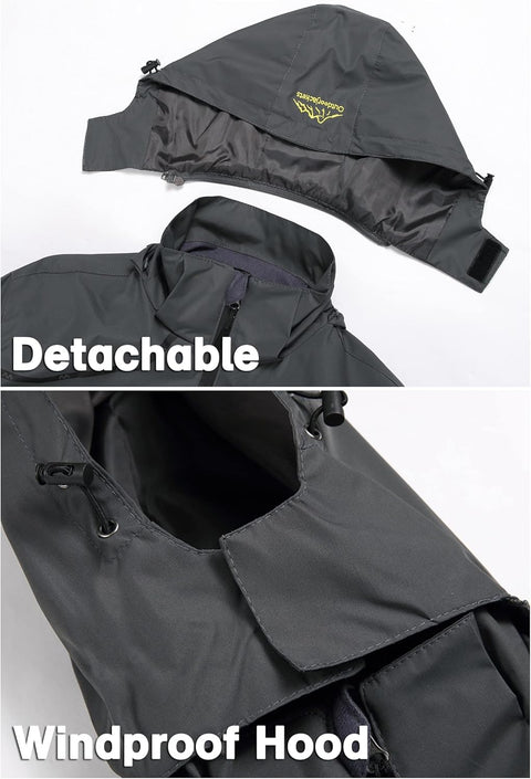 GIISAM Mens Windproof Jacket Waterproof Lightweight Mountain Sport Jacket for Men Hooded Windbreaker Raincoat