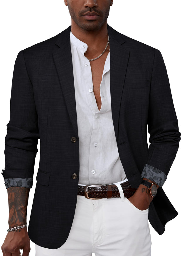 GRACE KARIN Men's Casual Blazer Suit Jackets 2 Button Lightweight Sport Coats