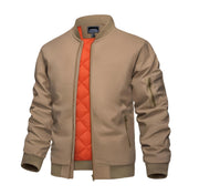 KEFITEVD Men's Jacket Casual Windproof Bomber Jackets Full Zip Windbreaker Warm Winter Padded Coats