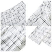 Womens 2 Piece Plaid Suits Set Business Office One Button Blazer Jacket Casual Long Sleeve Pant Suit Set
