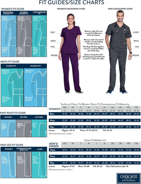 Cherokee Men's Underscrub Knit Top Modern Fit with Crew Neck and Center Back Length: 29" - WW700