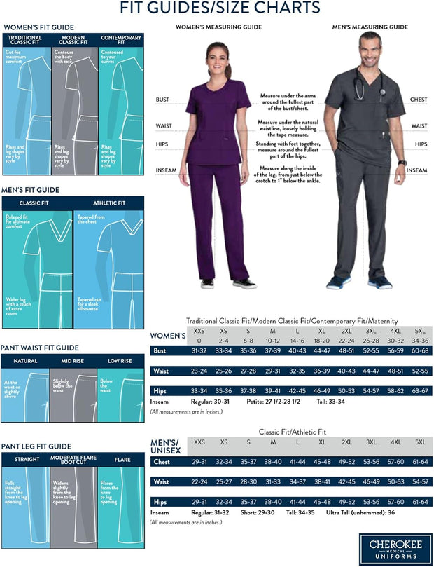 Cherokee Men's Underscrub Knit Top Modern Fit with Crew Neck and Center Back Length: 29" - WW700