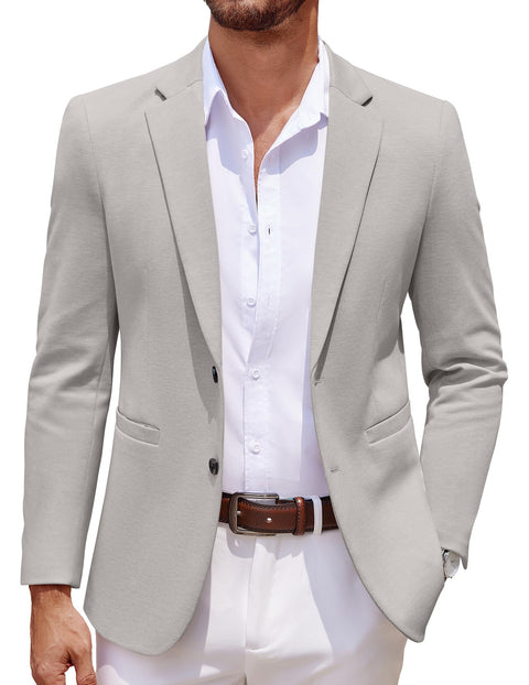 COOFANDY Men's Casual Knit Blazer Two Button Lightweight Sport Coats Suit Jacket