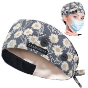 ABAMERICA Working Caps with Button and Sweatband, Adjustable Working Hats for Women Men, One Size(Tie Back or Toggle)