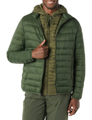 Amazon Essentials Men's Packable Lightweight Water-Resistant Puffer Jacket (Available in Big & Tall)