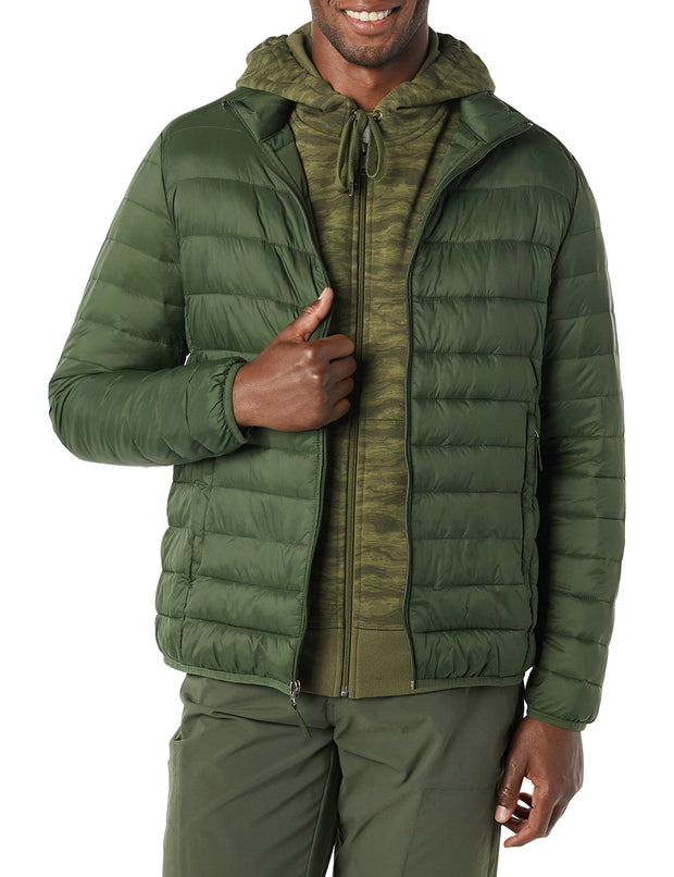 Amazon Essentials Men's Packable Lightweight Water-Resistant Puffer Jacket (Available in Big & Tall)