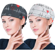 ABAMERICA Working Caps with Button and Sweatband, Adjustable Working Hats for Women Men, One Size(Tie Back or Toggle)