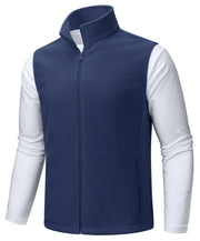 TACVASEN Men's Fleece Vest Zip Up Lightweight Vests Outerwear with Pockets Winter Warm Sleeveless Jacket for Hiking Golf