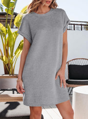 EVALESS Womens Summer Dresses Fashion 2025 Short Sleeve Spring Mini Dress Casual Beach Vacation Clothes Dresses