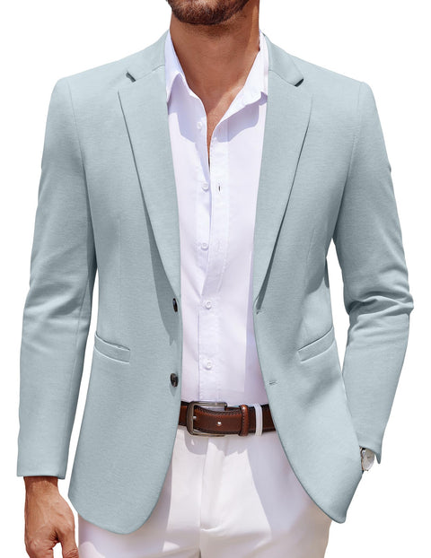 COOFANDY Men's Casual Knit Blazer Two Button Lightweight Sport Coats Suit Jacket