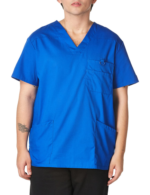 Dickies EDS Signature Scrubs for Men, Multi-Pocket V-Neck Scrub Top in Soft Brushed Poplin 81906