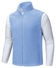 TACVASEN Men's Fleece Vest Zip Up Lightweight Vests Outerwear with Pockets Winter Warm Sleeveless Jacket for Hiking Golf