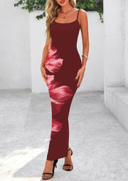 PRETTYGARDEN Womens Floral Maxi Dress Summer 2025 Sexy Spaghetti Strap Slip Bodycon Mesh Beach Vacation Dresses