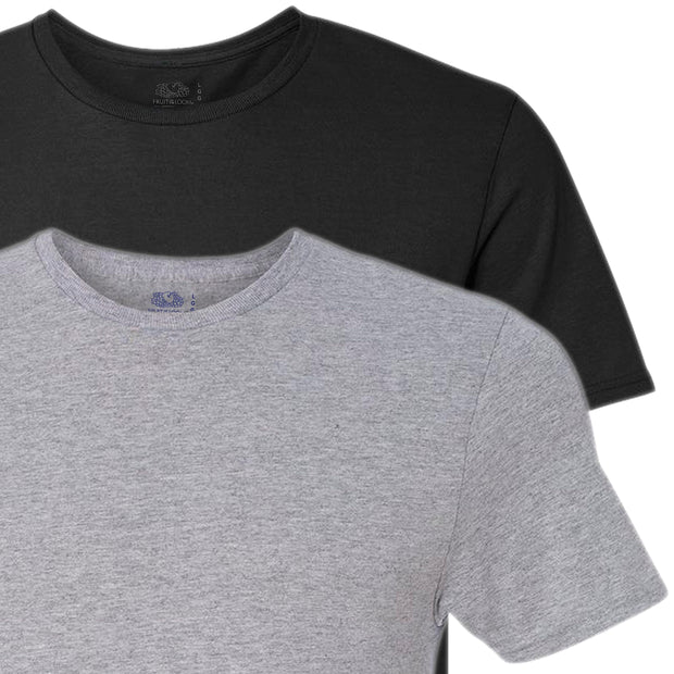 Fruit of the Loom Men's Undershirts, Moisture Wicking & Tag Free, Short Sleeve Crew T-Shirts