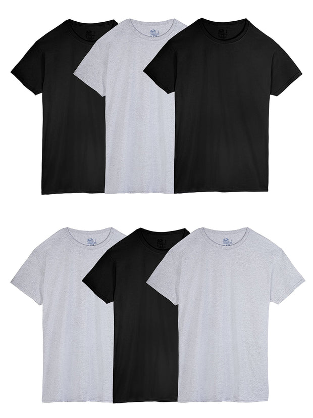 Fruit of the Loom Men's Undershirts, Moisture Wicking & Tag Free, Short Sleeve Crew T-Shirts