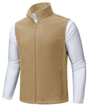 TACVASEN Men's Fleece Vest Zip Up Lightweight Vests Outerwear with Pockets Winter Warm Sleeveless Jacket for Hiking Golf