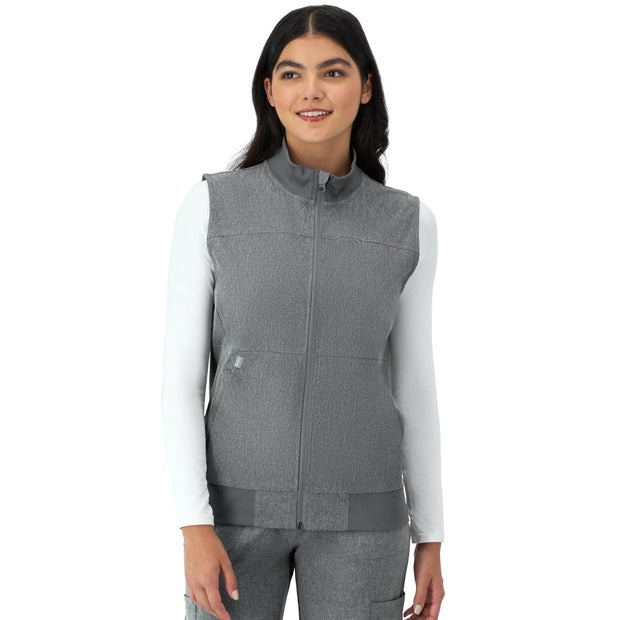 Hanes Women's Comfort Fit Scrubs Healthcare Vest, Moisture-Wicking Stretch Scrubs Vest for Women
