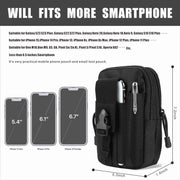 Tactical Waist Pouch EDC Molle Waist Bag Belt Phone Pouch Holster Purse Carrying Pouch for Smartphone, Tools