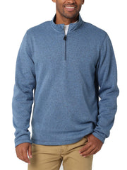 Wrangler Authentics Men's Long Sleeve Fleece Quarter-Zip Sweater