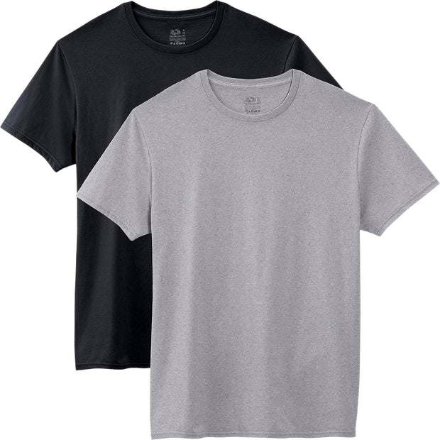 Fruit of the Loom Men's Undershirts, Moisture Wicking & Tag Free, Short Sleeve Crew T-Shirts