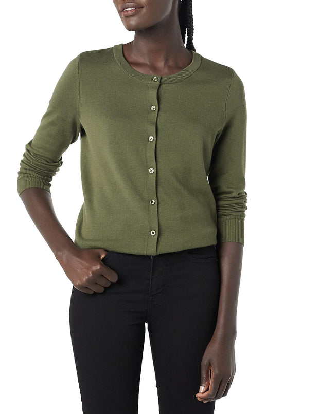 Amazon Essentials Women's Lightweight Crewneck Cardigan Sweater (Available in Plus Size)