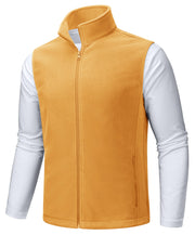 TACVASEN Men's Fleece Vest Zip Up Lightweight Vests Outerwear with Pockets Winter Warm Sleeveless Jacket for Hiking Golf