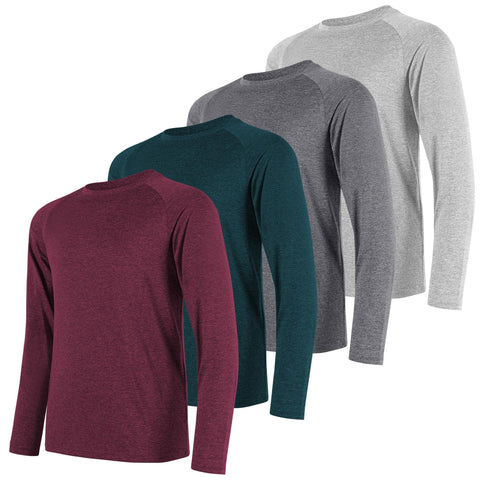 Long Sleeve Shirts for Men Quick Dry Moisture Wicking Sun Protection Workout Mens Long Sleeve Tee Shirts