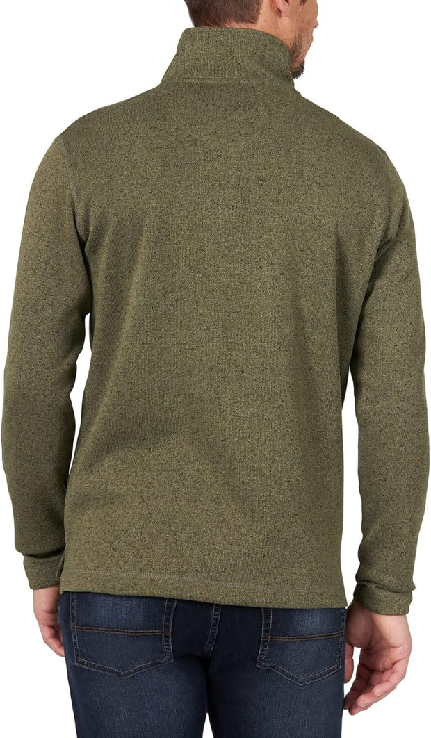 Wrangler Authentics Men's Long Sleeve Fleece Quarter-Zip Sweater