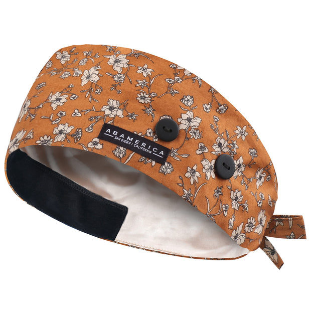 ABAMERICA Working Caps with Button and Sweatband, Adjustable Working Hats for Women Men, One Size(Tie Back or Toggle)