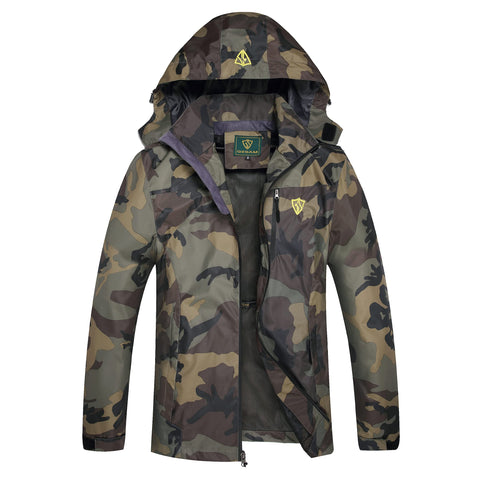 GIISAM Mens Windproof Jacket Waterproof Lightweight Mountain Sport Jacket for Men Hooded Windbreaker Raincoat