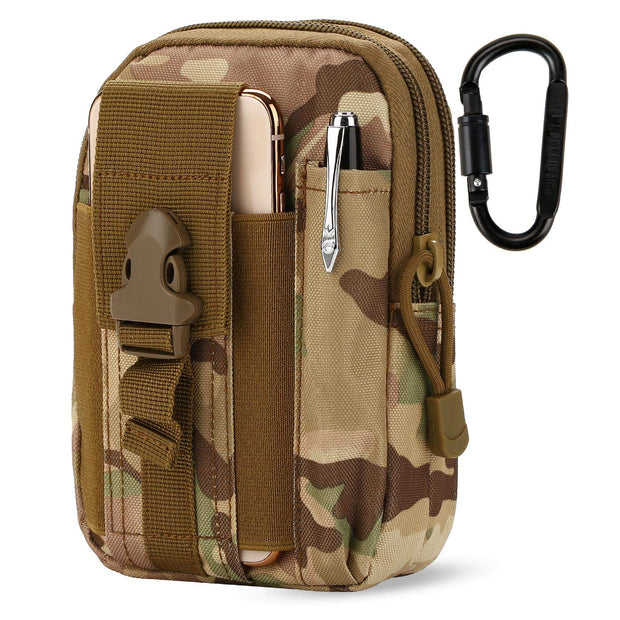 Tactical Waist Pouch EDC Molle Waist Bag Belt Phone Pouch Holster Purse Carrying Pouch for Smartphone, Tools